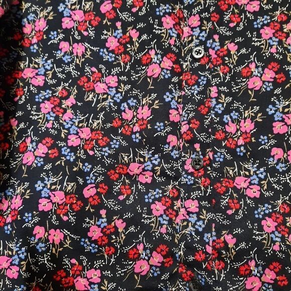 Chaps Blouse Ladies‎ 2xl Black Floral Classic Core - Picture 3 of 9